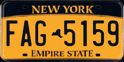 NY license plate FAG5159