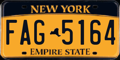 NY license plate FAG5164