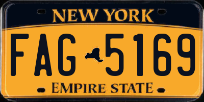 NY license plate FAG5169