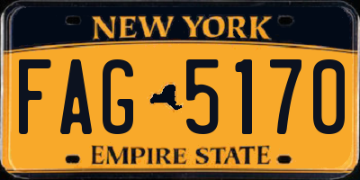 NY license plate FAG5170