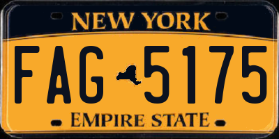 NY license plate FAG5175