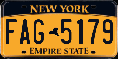 NY license plate FAG5179