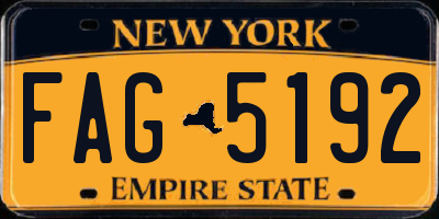 NY license plate FAG5192