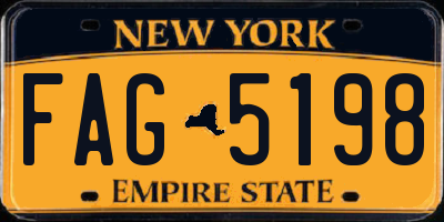 NY license plate FAG5198