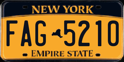 NY license plate FAG5210