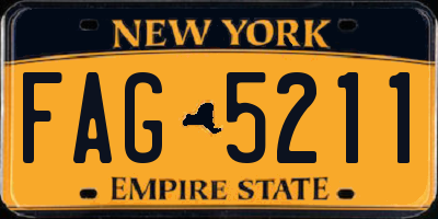 NY license plate FAG5211