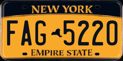 NY license plate FAG5220