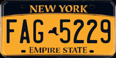 NY license plate FAG5229