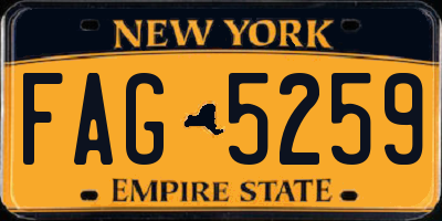 NY license plate FAG5259