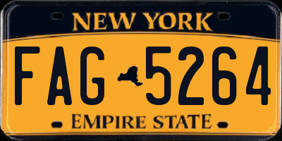NY license plate FAG5264