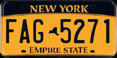 NY license plate FAG5271