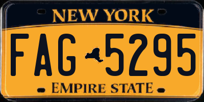 NY license plate FAG5295