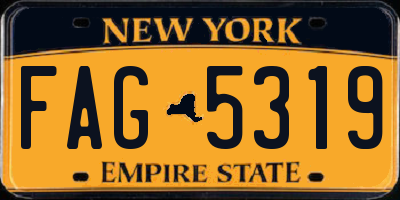 NY license plate FAG5319