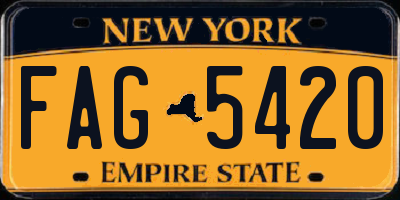 NY license plate FAG5420