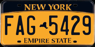 NY license plate FAG5429