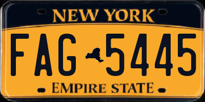NY license plate FAG5445