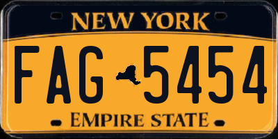 NY license plate FAG5454