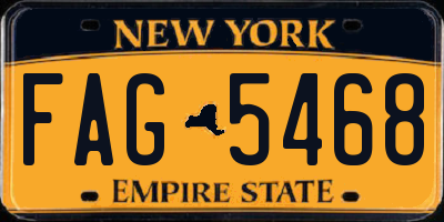 NY license plate FAG5468