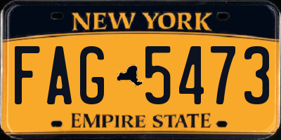 NY license plate FAG5473