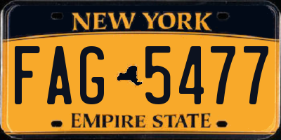 NY license plate FAG5477