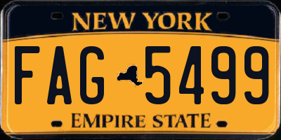 NY license plate FAG5499