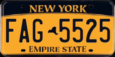 NY license plate FAG5525