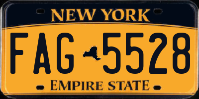 NY license plate FAG5528