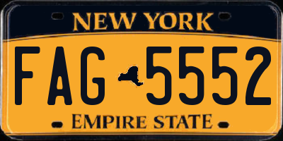 NY license plate FAG5552