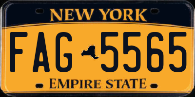 NY license plate FAG5565
