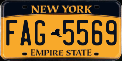 NY license plate FAG5569