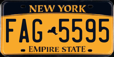 NY license plate FAG5595