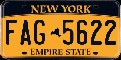 NY license plate FAG5622