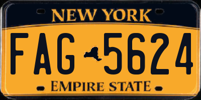 NY license plate FAG5624