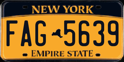 NY license plate FAG5639