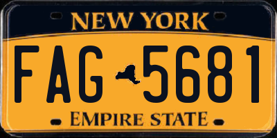 NY license plate FAG5681