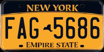 NY license plate FAG5686