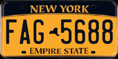 NY license plate FAG5688