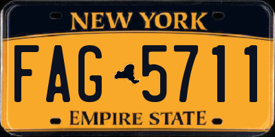 NY license plate FAG5711