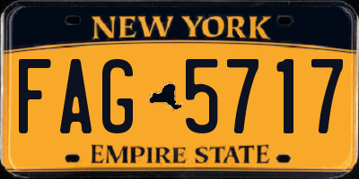 NY license plate FAG5717
