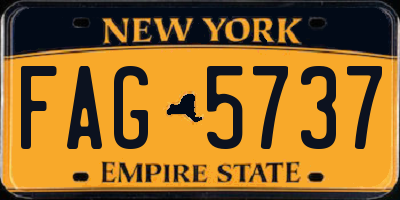 NY license plate FAG5737