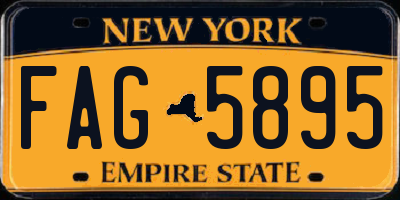 NY license plate FAG5895
