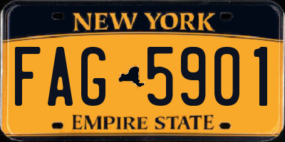 NY license plate FAG5901