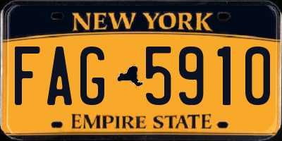 NY license plate FAG5910