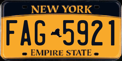 NY license plate FAG5921