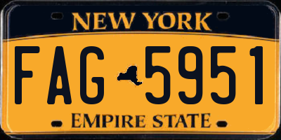 NY license plate FAG5951