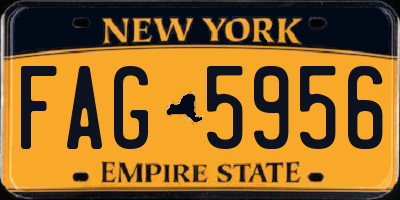 NY license plate FAG5956