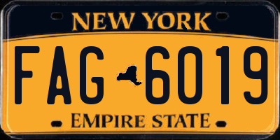 NY license plate FAG6019