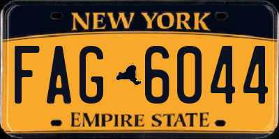 NY license plate FAG6044