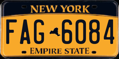 NY license plate FAG6084
