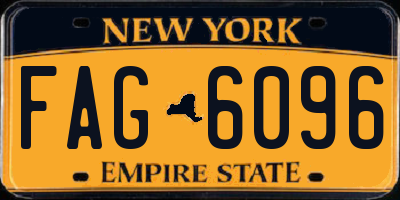 NY license plate FAG6096